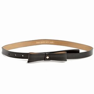 Kate Spade Black Bow with Gold Spade Belt in large NEW